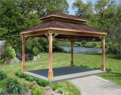 Print 10' x 12' Double Roof Cedar Ramada