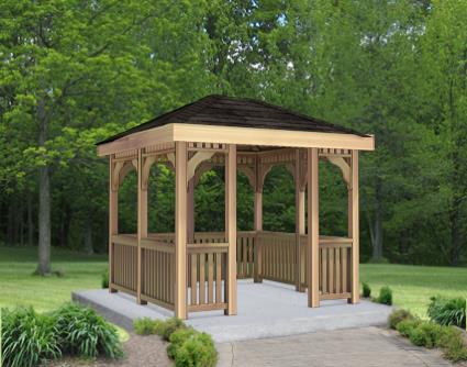 Print 8' x 10' Cedar Rectangular Gazebo