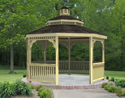 Print 12' Treated Pine Octagon Double Roof Gazebo