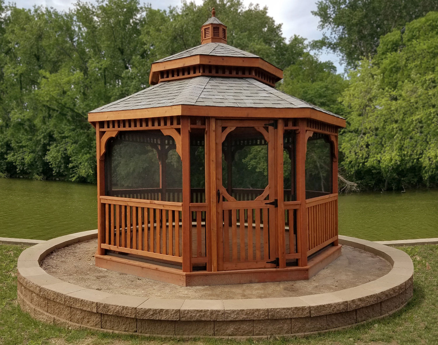 Customers Photo 14 Cedar Octagon Double Roof Gazebo