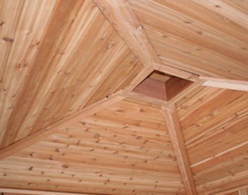 Optional Cedar Tongue and Groove Ceiling (Covers Rafters)