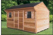 Saltbox cedar lap shed