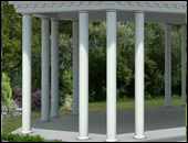 Gazebos with 6" Round Smooth Vinyl Columns