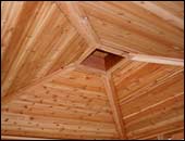 Gazebos with Cedar Tongue and Groove Ceiling