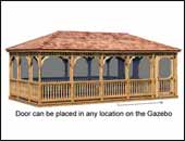 Gazebos with Offset Door