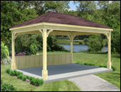 Gazebos with Half Wall - Long Side