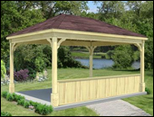 Gazebos with Half Wall - Long Side