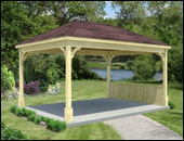 Gazebos with Half Wall - Short Side