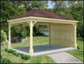 Gazebos with Solid Wall - Short Side