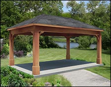 Douglas Fir Open Rectangle Gazebo