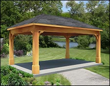 Eastern Hemlock Open Rectangle Gazebo