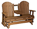 5' Poly Lumber Natural Finish Adirondack Glider