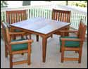 Red Cedar Square Patio Dining Set