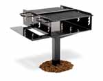 Bi-Level Park Grill w/ Utility Shelf