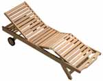 Teak Reclining Sunbed