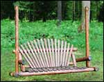 White Cedar Stained Love Seat Swing