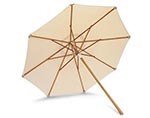 10' Octagon Deluxe Market Poly-Spun Umbrella w/Teak Pole, Manual Lift, and No Tilt