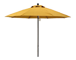 11' Commercial Aluminum & Fiberglass Market Vinyl Umbrella w/ Pulley