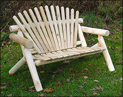 4' White Cedar Unstained Loveseat