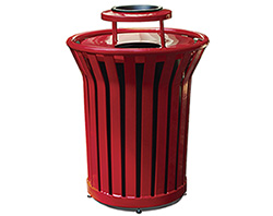 32 Gal. Curved Waste Receptacle w/Lid & Liner