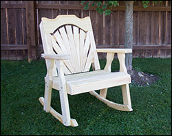 Treated Pine Fanback Rocking Chair