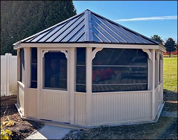 Vinyl Single Roof Oval Gazebos