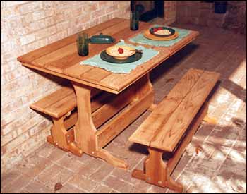 Red Cedar Trestle Bench