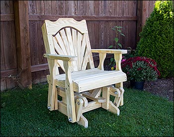 Treated Pine Fanback Glider Chair