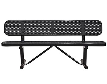 Perforated Standard Garden Bench w/Back