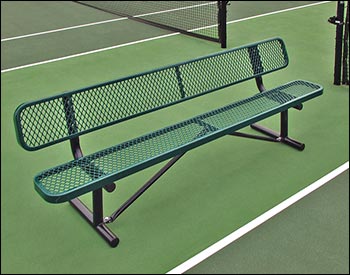 Perforated Standard Garden Bench w/Back