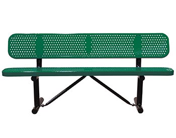 Perforated Standard Garden Bench w/Back