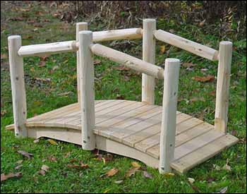 White Cedar Unstained Single Rail Bridge