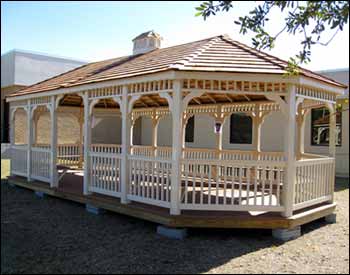 Vinyl Single Roof Oval Gazebos