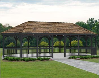 Vinyl Single Roof Oval Gazebos