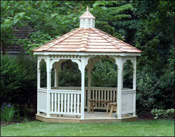 Vinyl Single Roof Octagon Gazebos