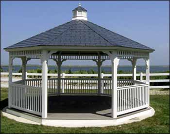 Vinyl Single Roof Octagon Gazebos