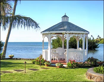 Vinyl Single Roof Octagon Gazebos