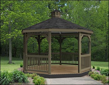 Vinyl Single Roof Octagon Gazebos