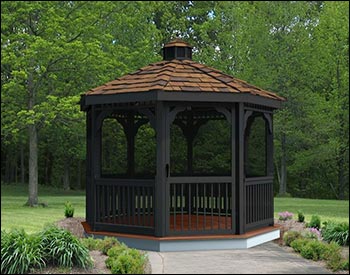 Vinyl Single Roof Octagon Gazebos