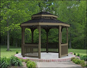 Vinyl Double Roof Octagon Gazebos