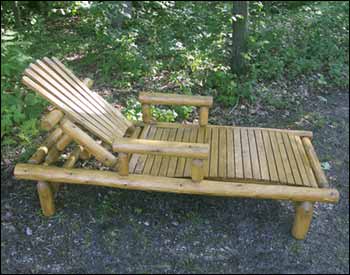 White Cedar Stained Lounge