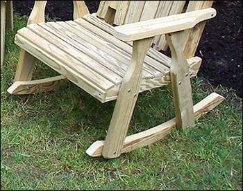 Treated Pine Curveback Bench and Rocker Group