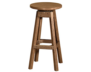 Poly Lumber Natural Finish Bar Stool 