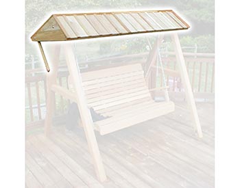 Red Cedar Wooden Canopy for Porch Swing 