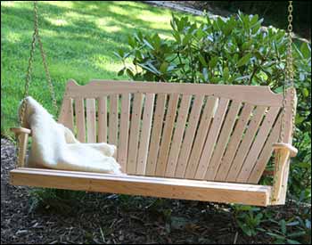 Red Cedar Classic Fanback Porch Swing