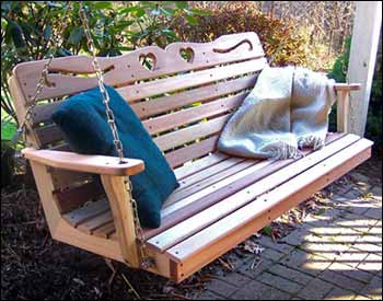 Red Cedar American Sweetheart Porch Swing