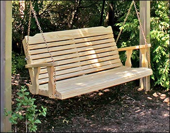 Treated Pine Crossback Porch Swing