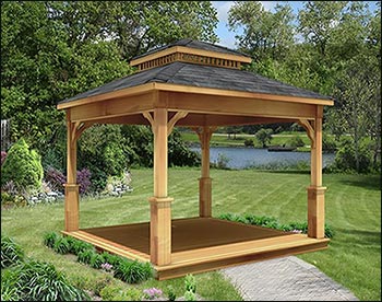 Rustic Red Cedar Double Roof Ramada