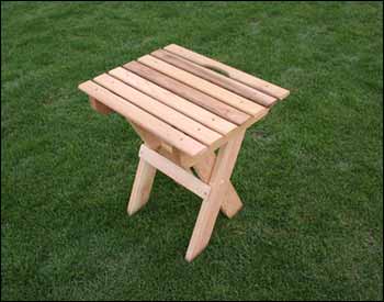 Red Cedar Folding Travel Table