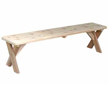 Red Cedar Cross Legged Bench